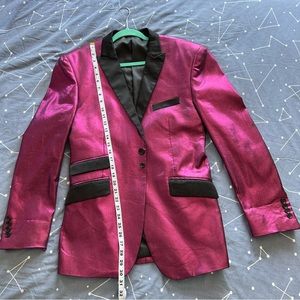 Angelino Metallic Fuchsia Fashion Jacket Blazer Prom Wedding
